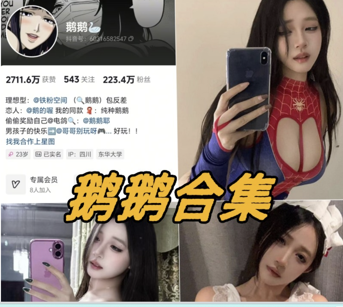 抖音鹅鹅铁粉空间付费图片及视频合集23套-瓜次元
